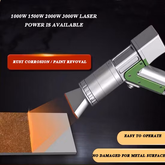 Máquina de limpeza a laser de fibra de 200mm de largura, remoção de ferrugem de metal, limpador a laser, 1000W, 1500W, 2000W /3000W